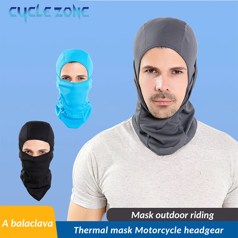 Cycling Face Mask Motorcycle Balaclava Hat Ski Neck Full Face Mask Warmth Windproof Dustproof Scarf Shield Men's Bike Wind Cap