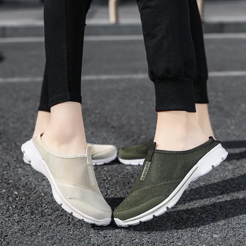 

Men WomenMesh Loafers For Walking Shoes Spring Summer Sports Outdoor Home Flats Black Breathable Fitness Sneakers Size 35-48