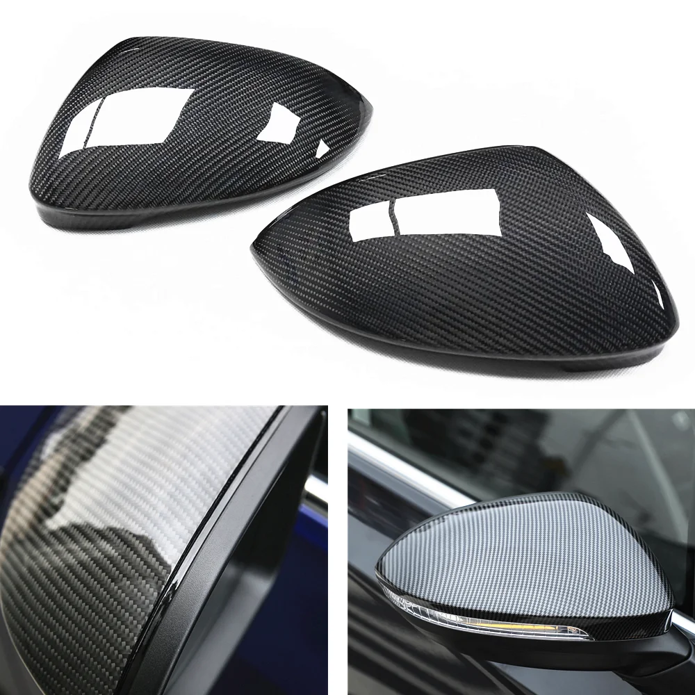 

Mirror Cover For Volkswagen VW Golf 8 MK8 VIII 2020-2021 Cap Non Lane Assist Real Carbon Fiber Car Rear View Case Reverse Shell