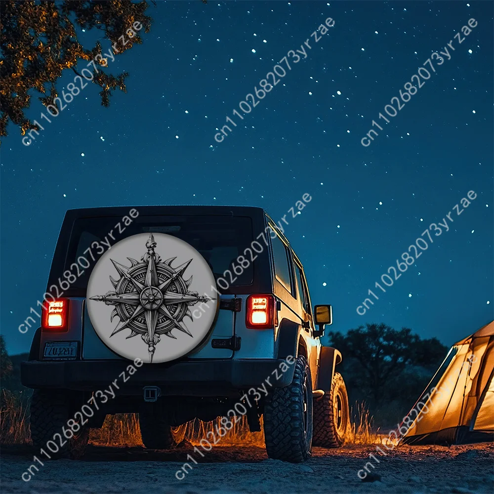 

Compass Various Models Spare Car Tire Cover Sand Dust Prevention Protect Wind Rain Tire Cover Sturdy Durable Tire Covers