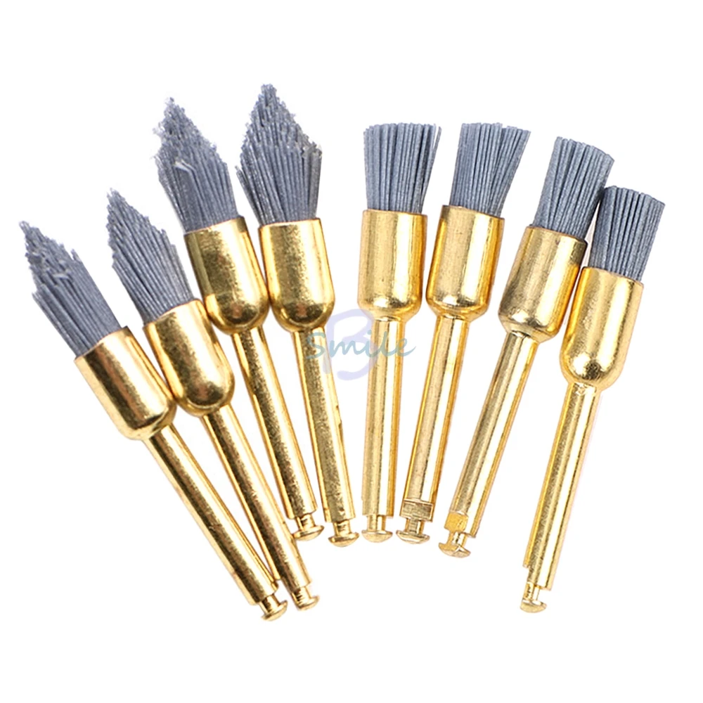 durable100pcs Dental Polishing Brush Silicon carbide Teeth Polisher Prophy Brushes for Contra Angle Handpiece polishing tool new