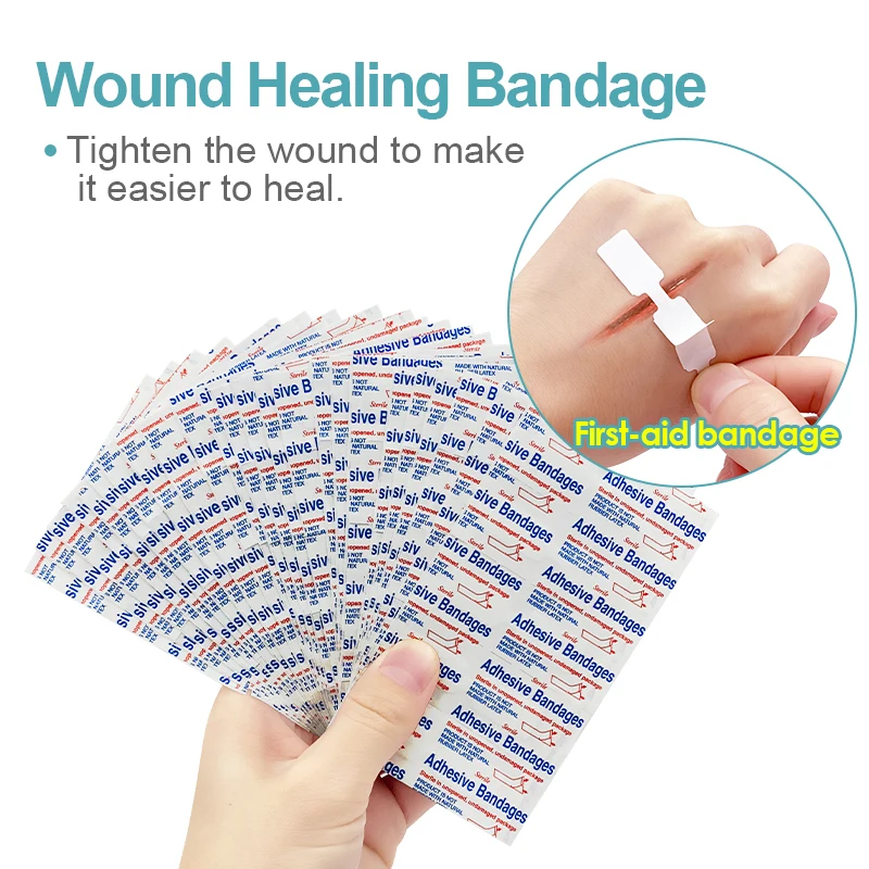 20pcs Wound Healing Band-Aid Zipper Bandaid Incised Wound Zip Band Aid Bandages Sutured Band Aids Medical Adhesive Bandage A1667