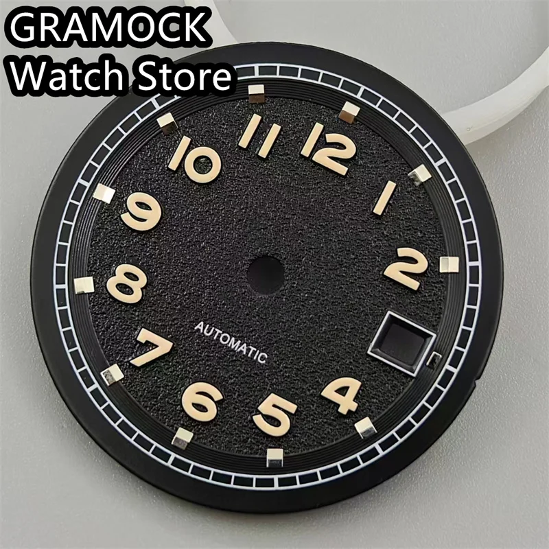 GRAMOCK 31.5mm sterile dial luminous watch dial fit ETA 2836 2824 Mingzhu DG2813 3804 Miyota 8205 8215 821A movement