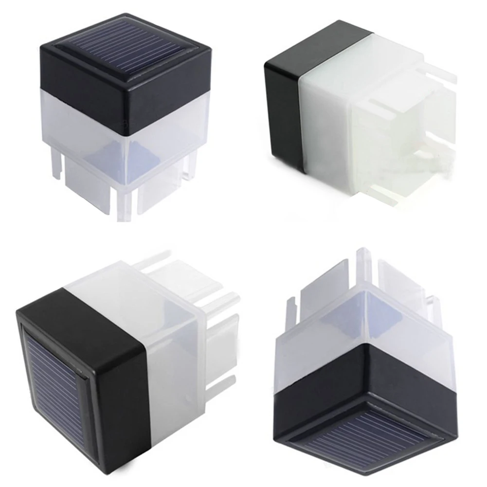 

Solar Post Light Modern Fence Deck Lamp Auto On/Off Outdoor Pillar Light Square Column Fixture for Outside Garden Patio