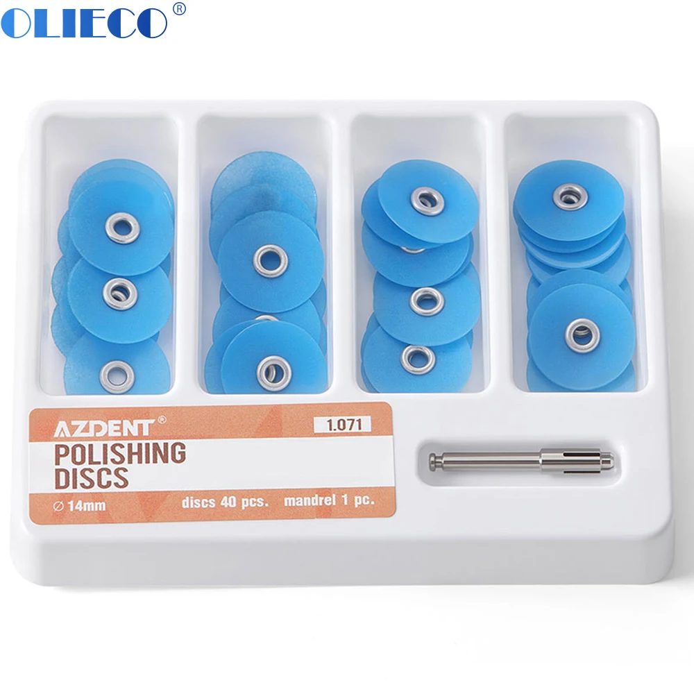 Azdent Dental Polishing Discs 40Pcs Discs +1Mandrel Teeth Polishing Kit For Finishing And Polishing Dental Material