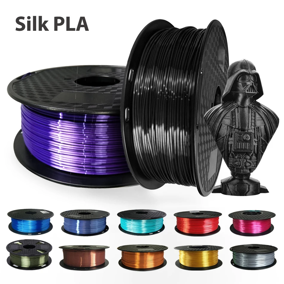 플라스틱 소재 실크 PLA 3D 프린터 필라멘트 승화 제품, 실크 3 색 PLA, 레드, 블루, 그린, 1.75mm, 250g 