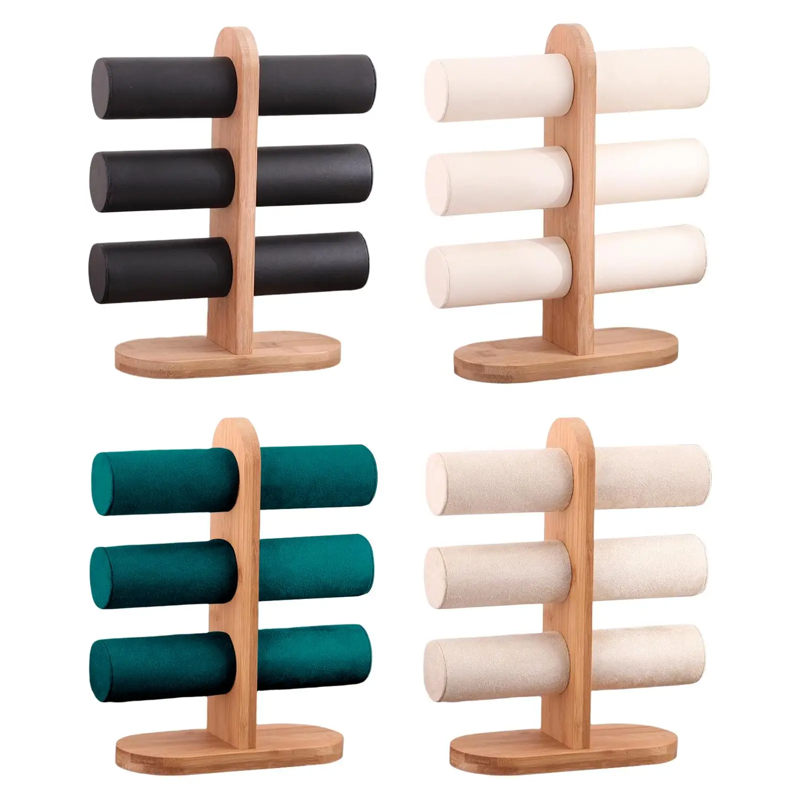 3 Layers Jewelry Display Rack Jewelry Tower with Wood Base Necklace Jewelry Stand Fashion Storage for Necklace Rings Bracelet