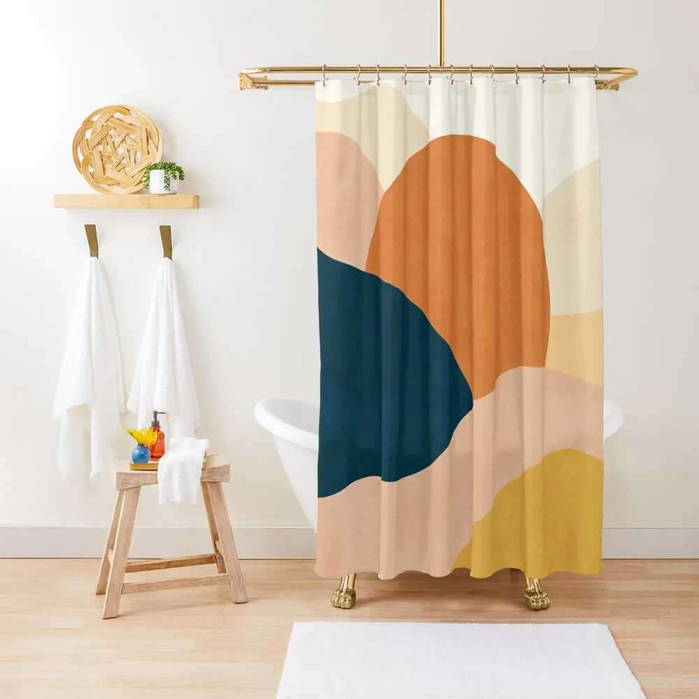 

Boho sunrise mountain color block Shower Curtain Waterproof Shower And Anti-Mold Shower For Bathrooms Bathtub Curtain