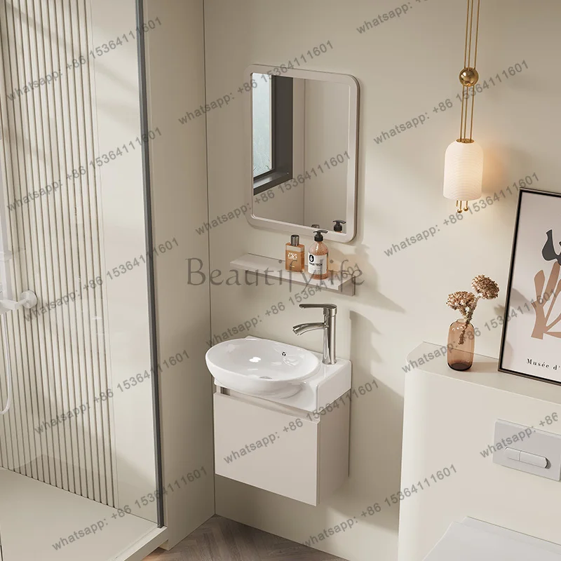 Narrow White Cupboard Buffet Toilet Gadgets Modern Perfume Vanity Mirror Cupboard Sink Space Saver Gabinete Salon Furniture