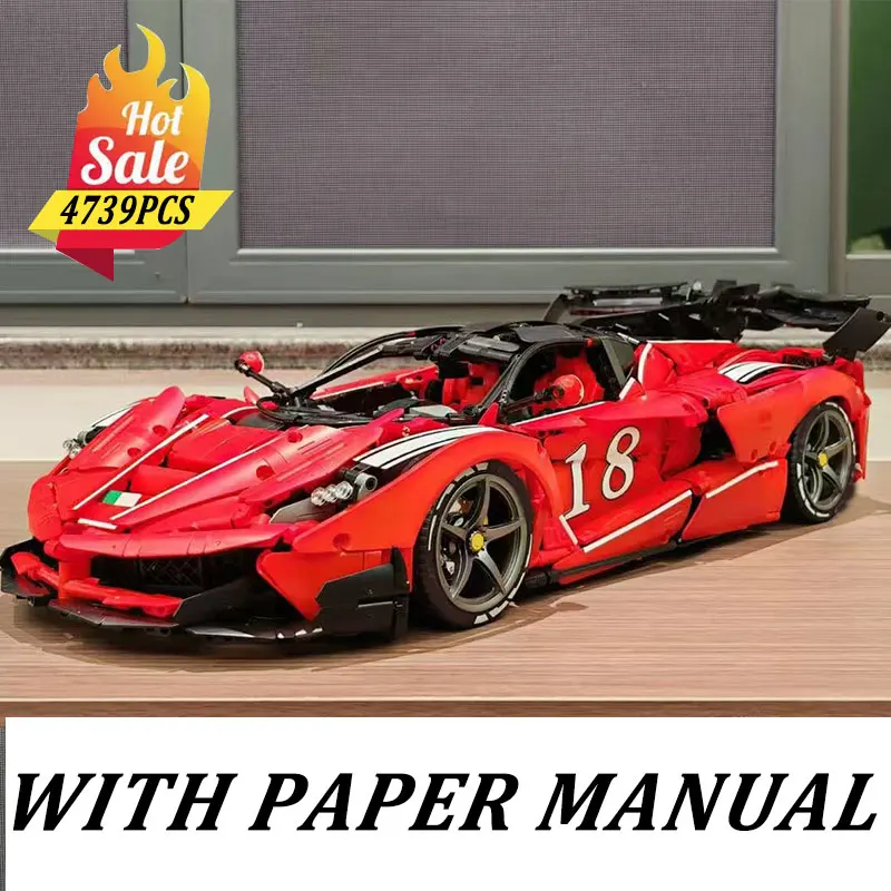 CADA C61505E Technische Rode Super Sportwagen Bouwstenen Snelheid Voertuig Bakstenen Puzzel Montage Speelgoed Kerstcadeau Voor Jongen Kinderen