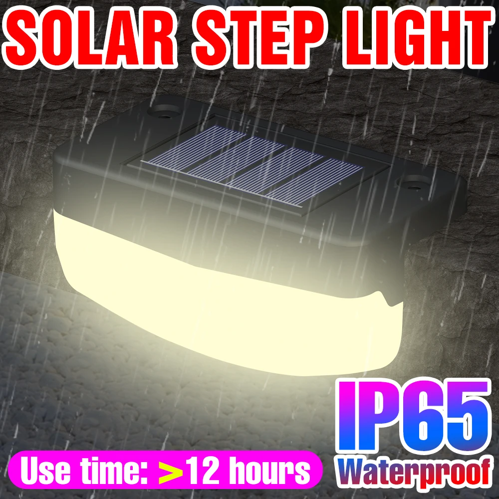 LED Outdoor Solar Light Garden Lamp IP65 Waterproof Wall Lamps For Street Path Stair Fence With Solar Panel LED Decoration Light