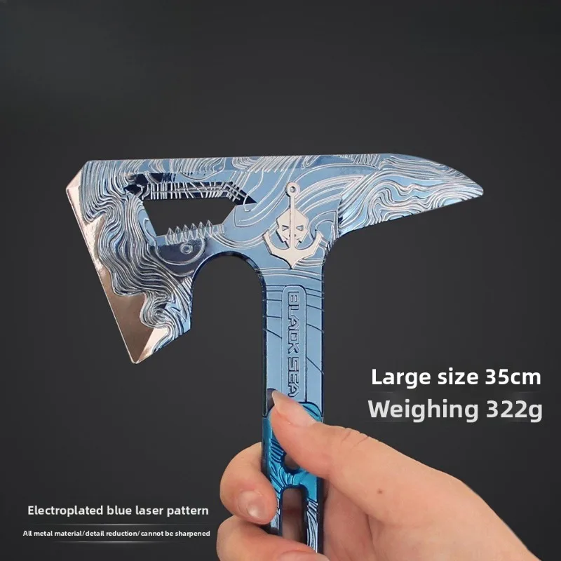 دلتا الطرفية كبيرة البحر الأسود التكتيكية الفأس سبيكة لعبة مجسمة لعبة الأسلحة جمع سطح المكتب الحلي