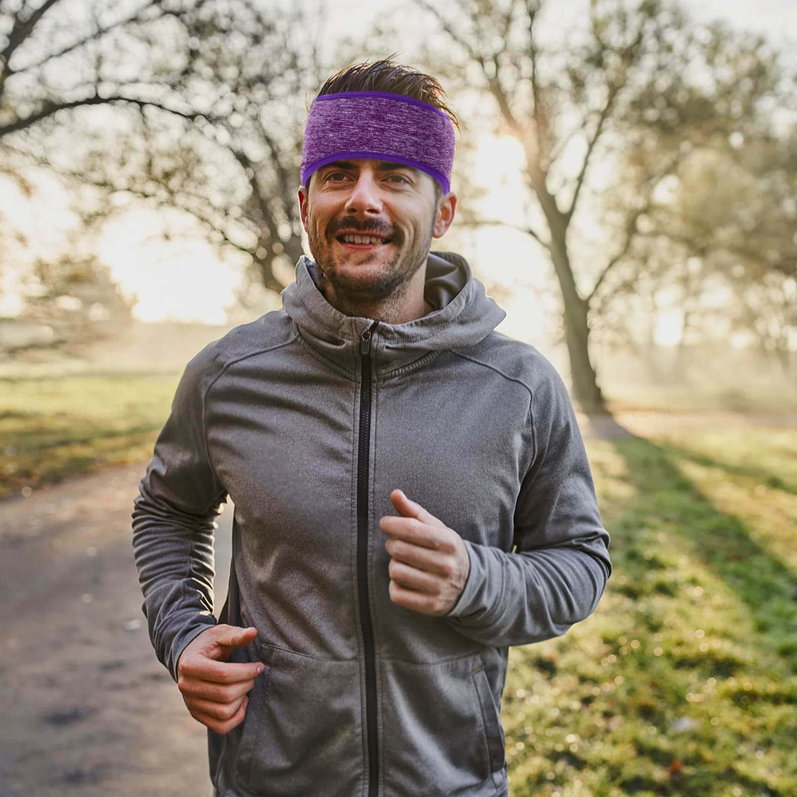 

Ear Protection Headphones Muffs for Winter Men Sports Headbands Warmers Running Covers Cold Weather Purple