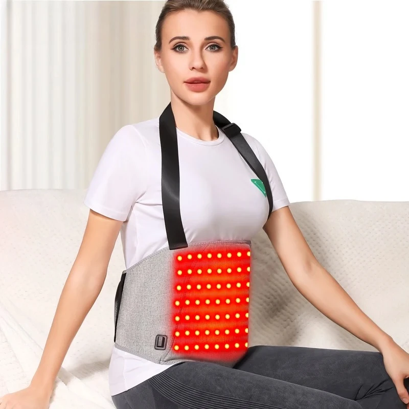 

Heating Vibration Massager Belt Dual Red Light Hot Compress Waist Support Brace Waist Back Massage Lumbar Support Belt