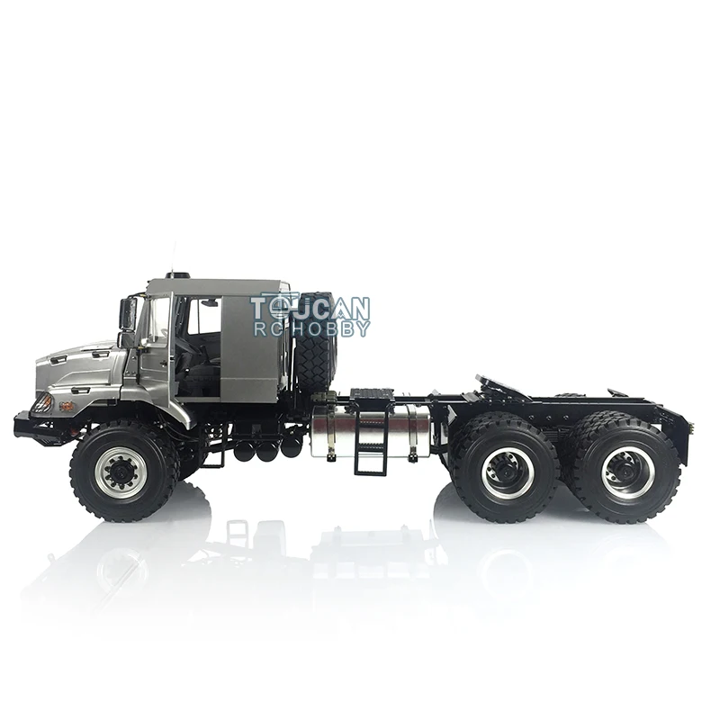 

157 JDM 1/14 Metal 6X6 Remote Control Off Road Tractor Truck 2Speed Gearbox Differential Axles Metal Chassis No Battery Toy Gift