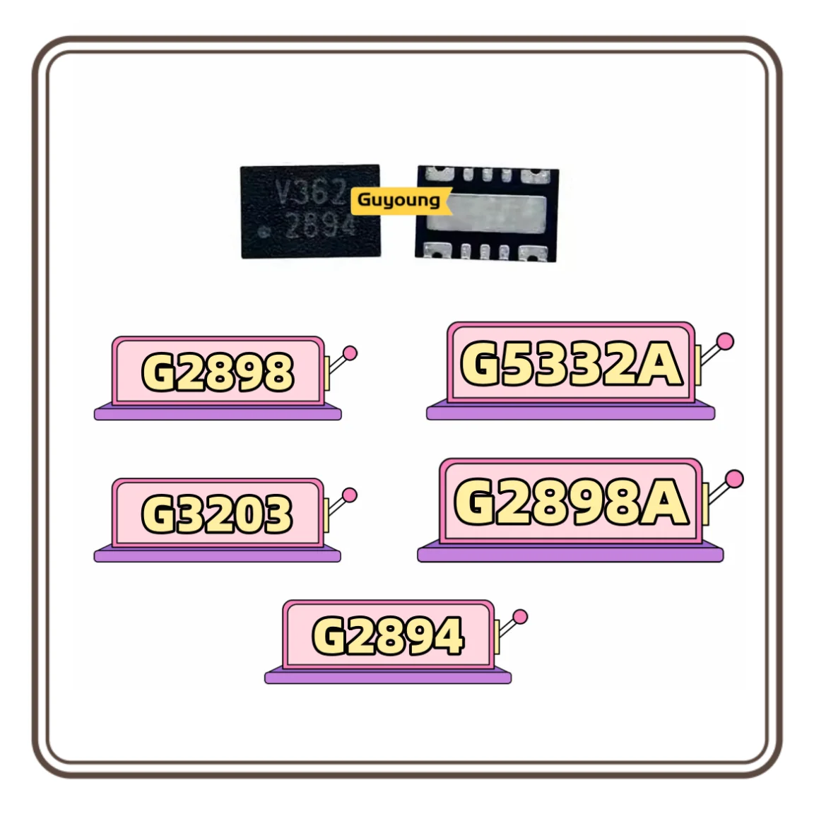 2piece G2898AKD1U G2898 2898 2898A G5332AQP1U G5332A 5332A 3203 G3203 G2898A G2894 Chipset