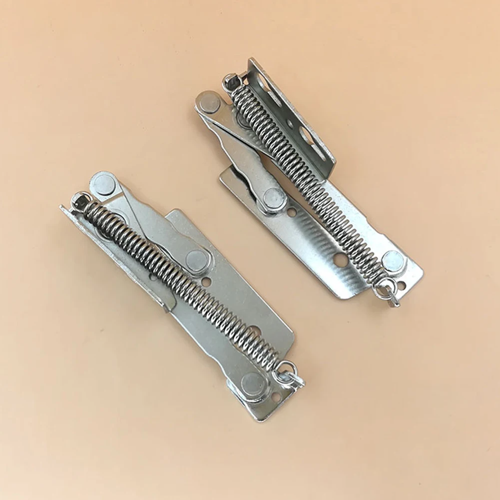 2pcs/set 13*2.3cm Left Right Sprung Hinge Stainless Steel 80 Degree Scissor Hinge For Cabinet Up-and-over Door Sofa Folding