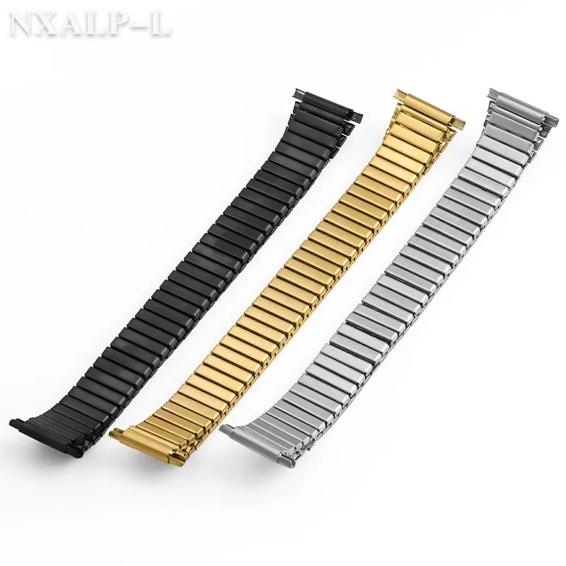 المعادن التوسع حزام (استيك) ساعة 16 مللي متر 18 مللي متر 20 مللي متر 22 مللي متر قابل للتعديل عرض الفولاذ المقاوم للصدأ مطاطا تمتد حزام لسامسونج غالاكسي العصابات