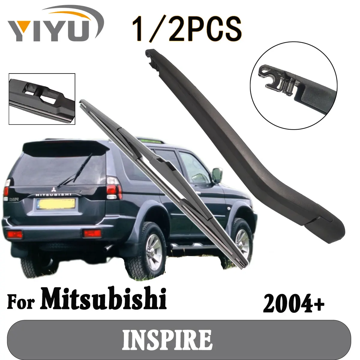 

1/2 шт., щетка заднего стеклоочистителя, рычаг стеклоочистителя, лобовое стекло, чистая задняя дверь, окно, автомобильная щетка от дождя для Mitsubishi INSPIRE 2004+