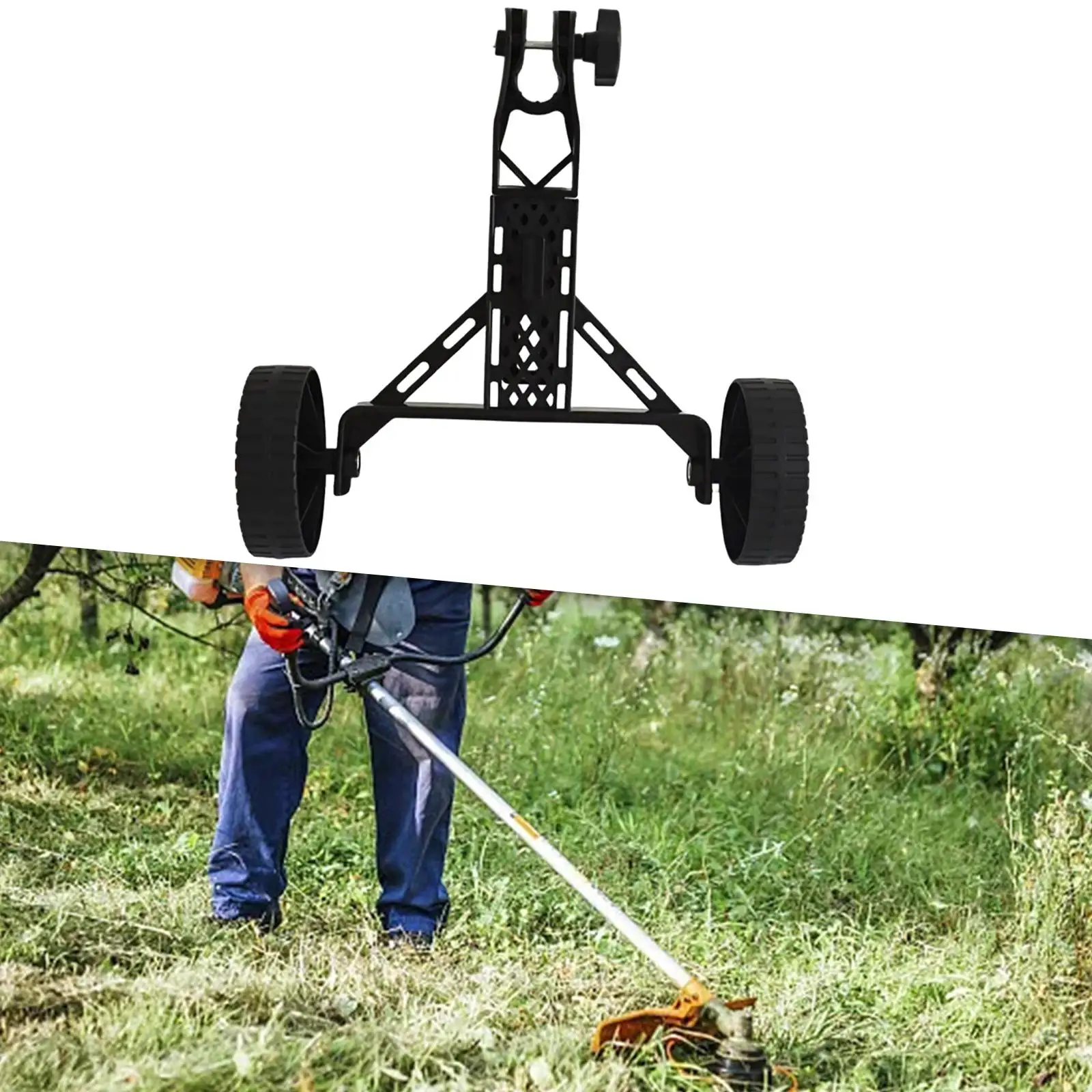 String Trimmer Support Wheel Weed Wacker Wheel for Electric Brushcutter Weed Trimmer Grass Cutter Walk behind String Trimmer