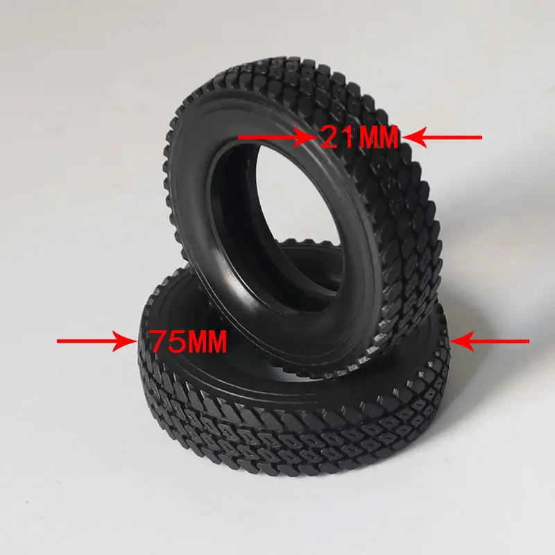 JDM-9D Towing Head 75MM Tire Narrow Tire Towing Head Towing Carriage With 1:14 For Tamiya  Lesu For Scania Man Actros Volvo Part