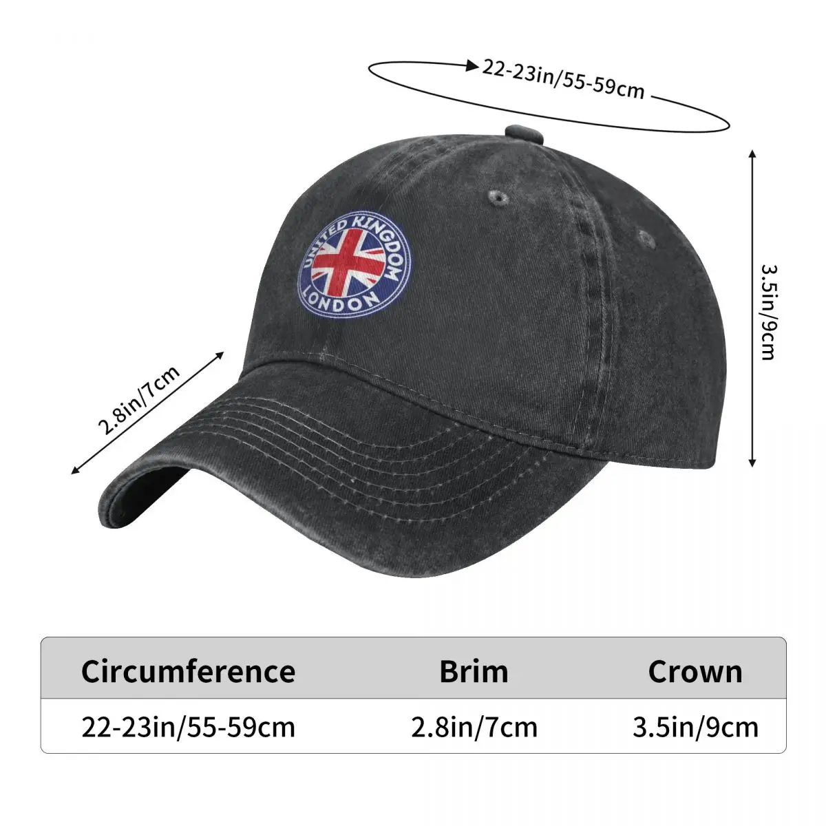 London British Flag Souvenir Cowboy Hat New Hat Luxury Hat Man For The Sun Women's Golf Clothing Men's