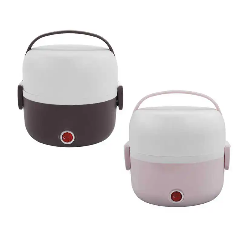 2 Layers Electric Heating Lunch Box Portable Electric Heating Bento Lunch Box Food Storage Warmer Container EU Plug 220V