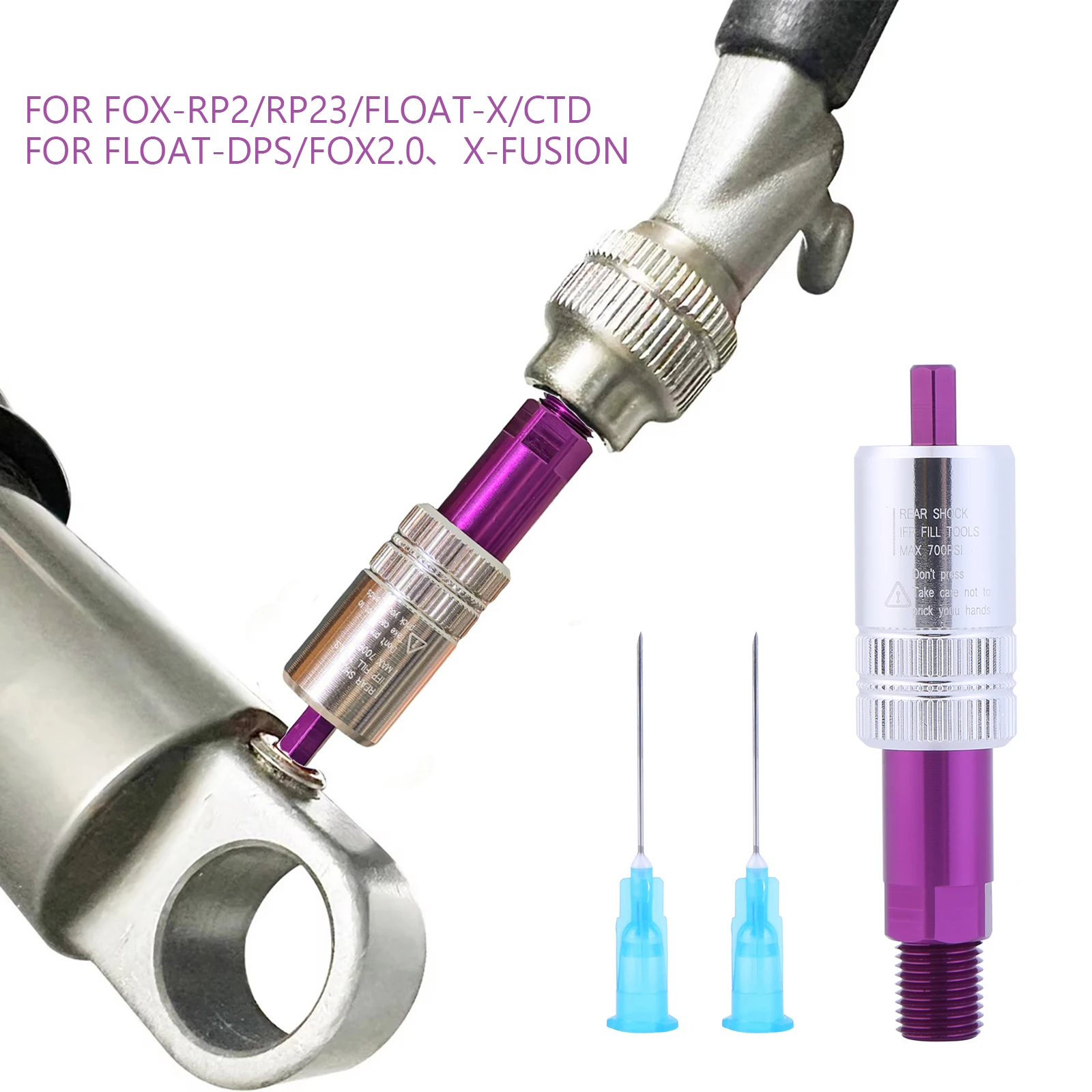 

Bicycle Rear Shock IFP Fill Tool Bike Rear Shock IFP Needle Charging Adapter Compatible for FOXRP2/RP23 CCDB X-Fusion