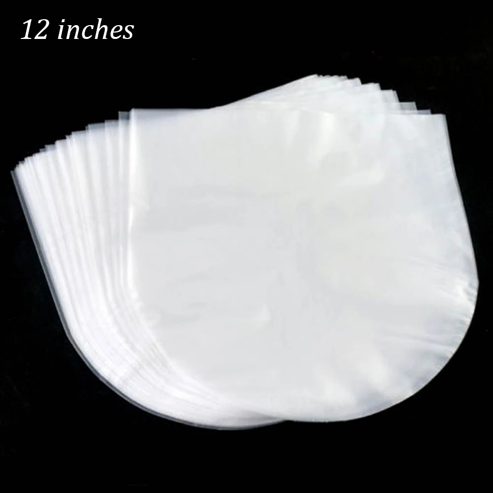 

50pcs 12" PE Vinyl Record LP LD Record Anti-static Record Sleeves Outer Inner Plastic Clear Cover