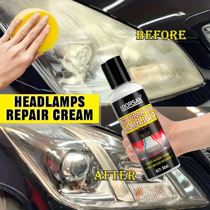 

Паста для восстановления яркости автомобильных фар, антиоксидантная вощеная паста для полировки и полировки, 50 мл, легко растворяется, простая и е.