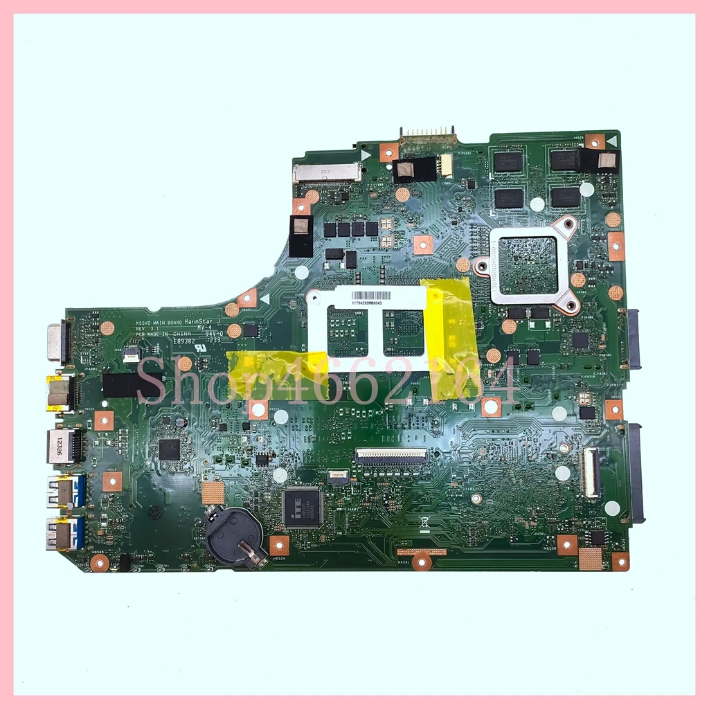 K55VD With GT610M-V2G GPU Notebook Mainboard For ASUS K55VD A55V K55V  Laptop Motherboard Support i3 i5 CPU Tested OK