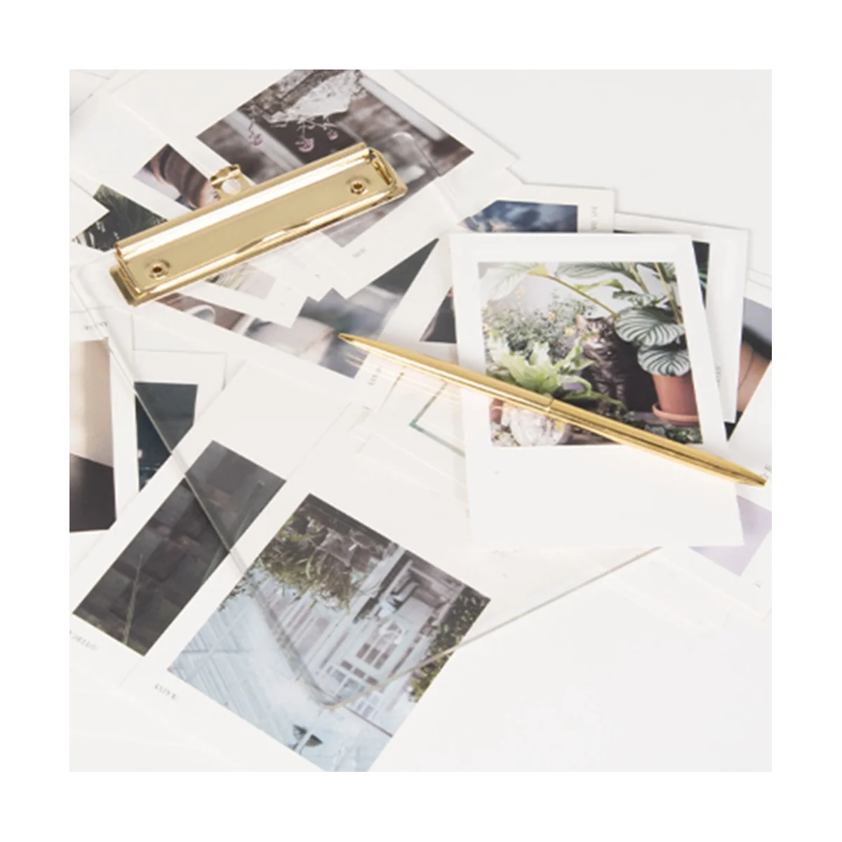 2 упаковки прозрачных акриловых кусачков с золотым зажимом, 8, 8x12, 2 размера букв A4, школьные и домашние принадлежности, офисные принадлежности