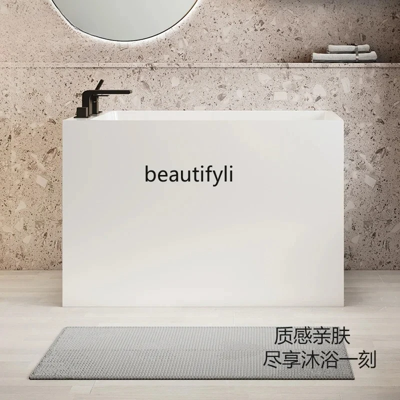 

Sitting bathtub Household acrylic independent deep bubble integrated square adult bathtub