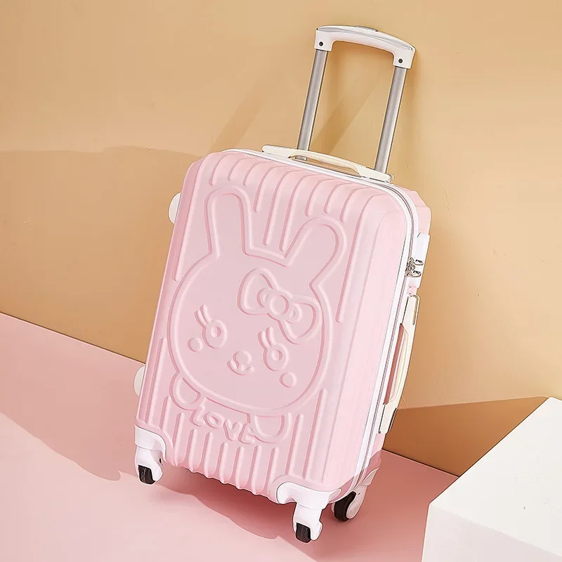 New New love cartoon luggage female pull bar suit box universal wheel password travel 20 \