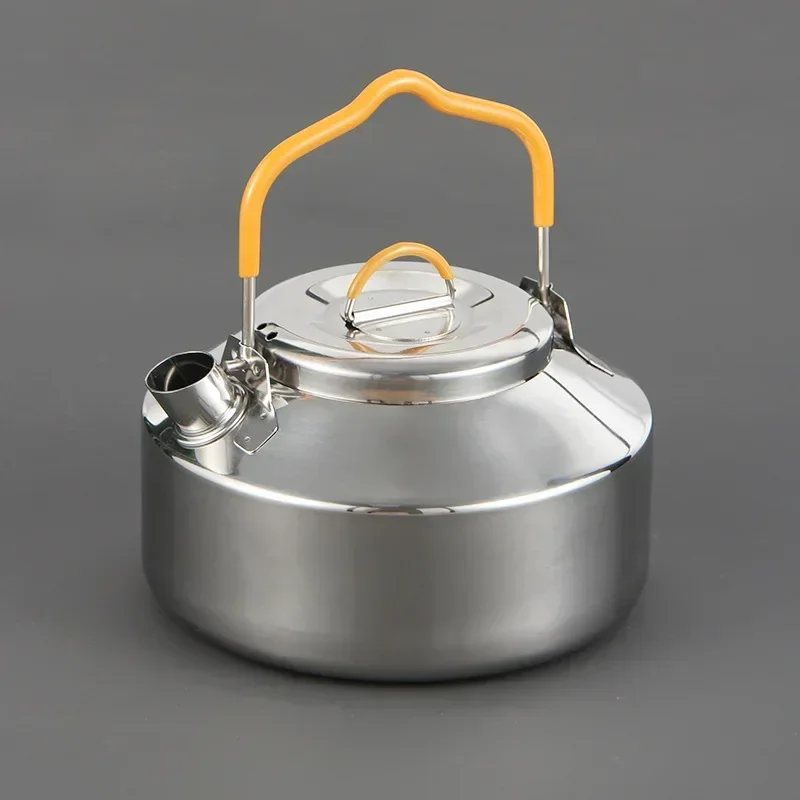 0.8L Portable Stainless Steel Kettle Teapot Coffee Maker Outdoor Hiking Travel Camping Cooking Utensils Camping Equipment