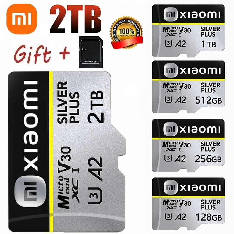 Xiaomi 2TB Micro SD Memory Card Class 10 1TB 512GB 256GB 128GB Micro SD TF Flash Card 256 128 GB Micro SD For Phone Camera