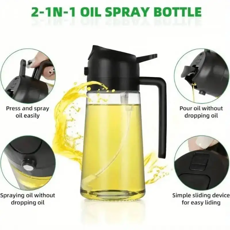 470ml Kitchen Oil Spray Bottle BBQ Cooking Olive Oil Dispenser Camping Baking Empty Vinegar Soy Sauce Sprayer Containers view 5