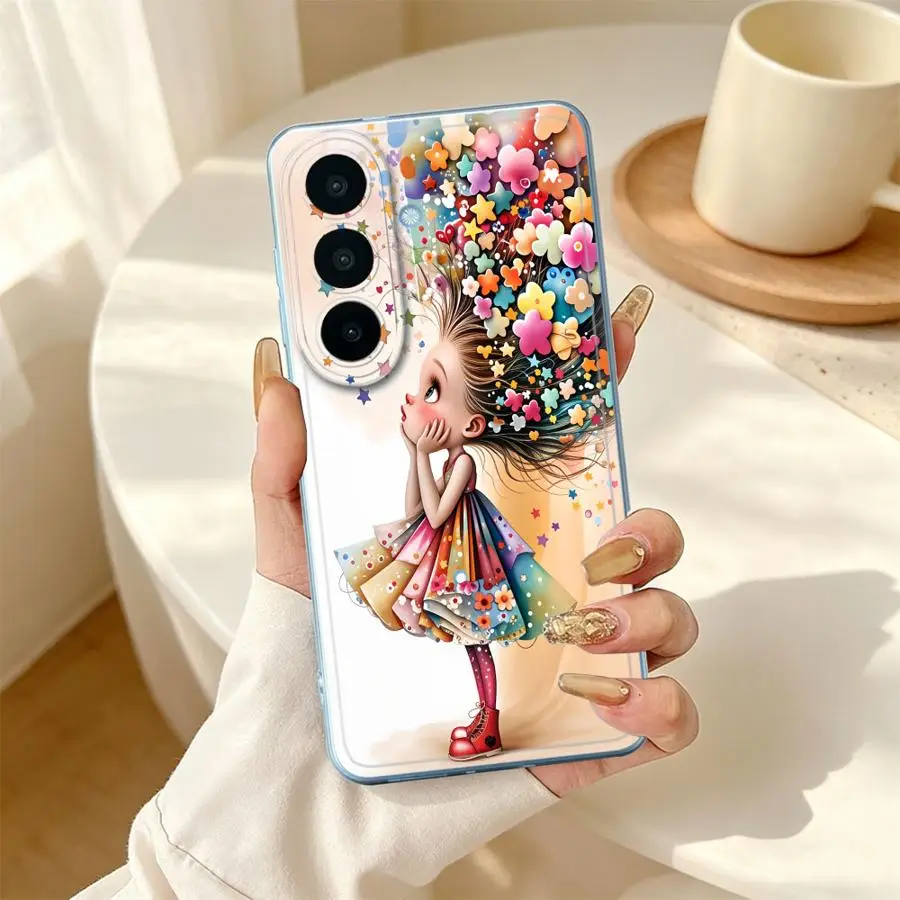 Girl Star Case for Samsung Galaxy A57 A26 A24 A36 A13 A25 A51 A55 A23 A14 A16 A52 A37 Phone Cover A34 A35 A54 A15 A33 A52 A56