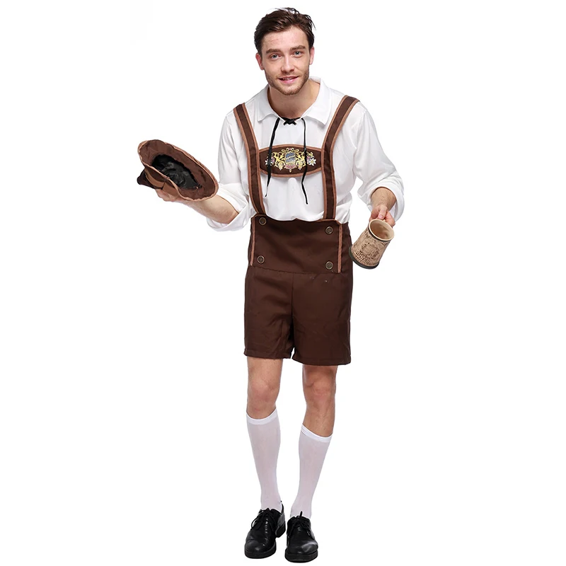 Men's Oktoberfest Cosplay Costume Adult Halloween Family Group Beer Party Outfits Carnival Easter Purim Fancy Dress