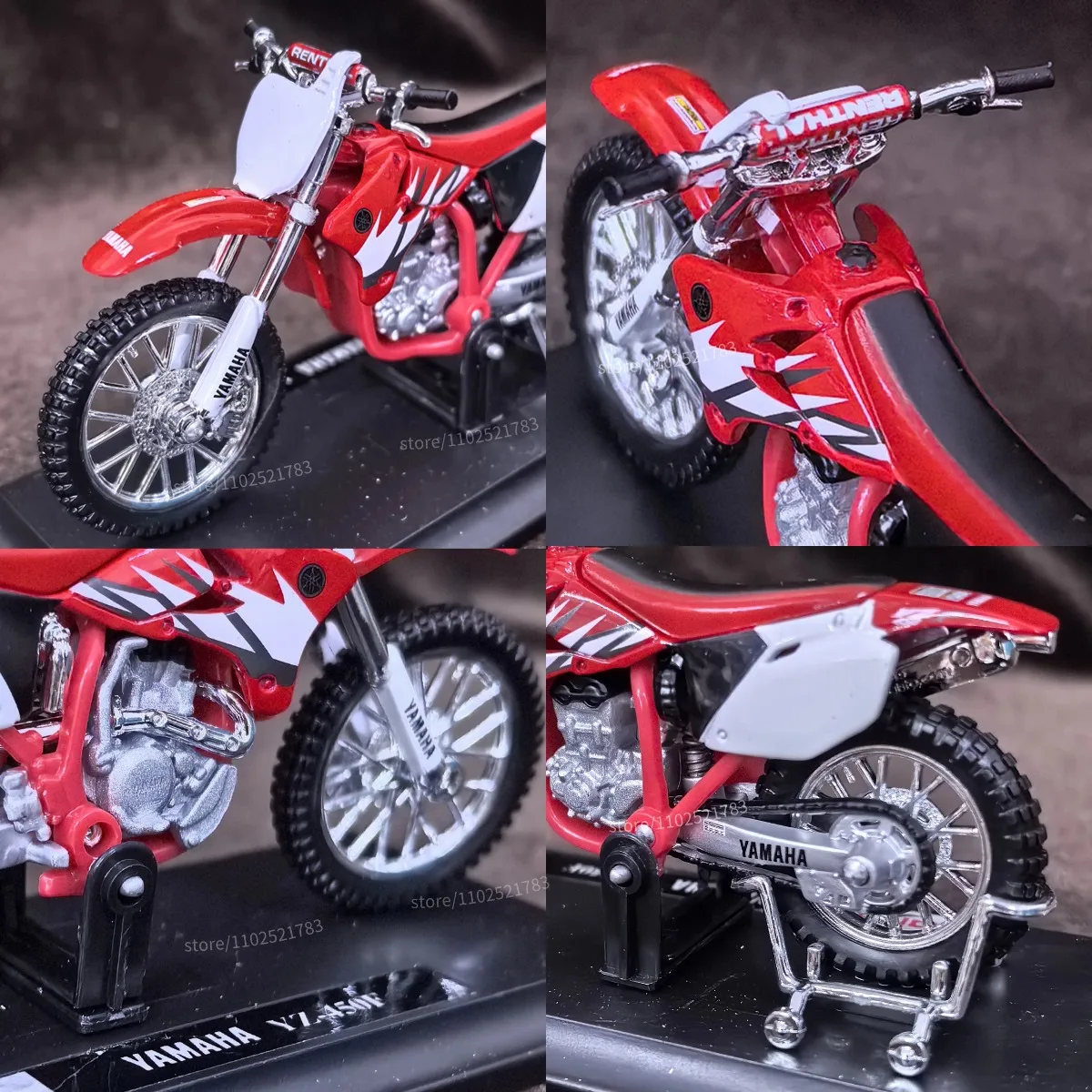 限定 1:18 スケール ヤマハ YZ-450F オートバイモデル、レプリカミニモトカー車両ミニチュアフィギュア子供クリスマスギフトおもちゃ
