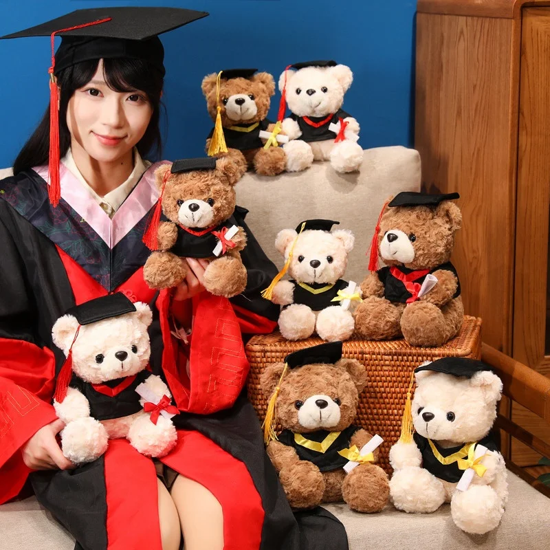 

2026 New 16/25cm Graduation Season Doctor Bear Plush Toy Teddy Bear Bachelor's Dress Doll Graduation Gift Cute Little Bear Doll