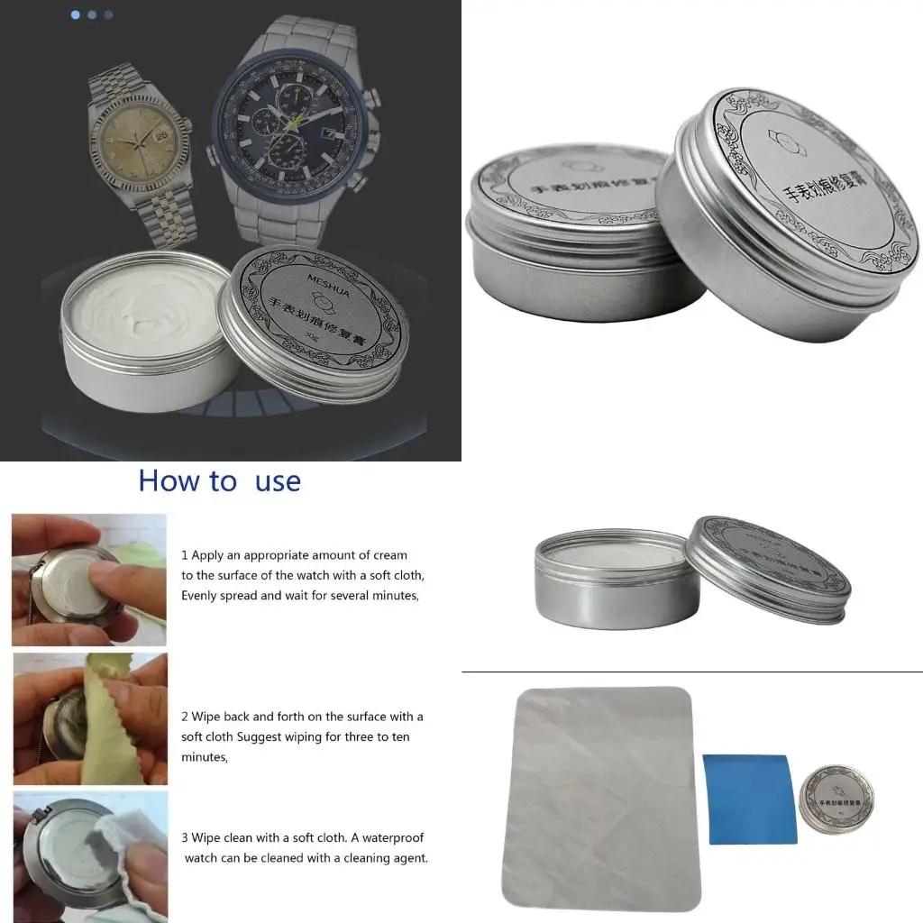  Jewelry Polishing Paste Metal Watch Polish Watch Scratch Repair Metal Polishing Cream Jewelry Tools for Sparkling Look
