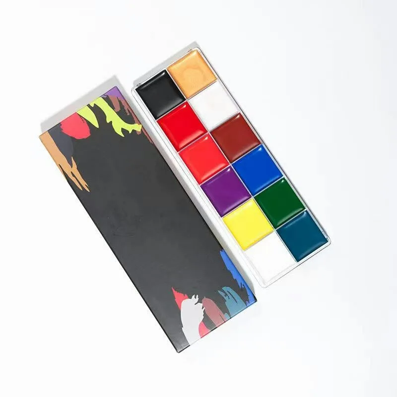 20 couleurs Non toxique sûr visage corps peinture à l'huile peinture Pigment enfants Flash tatouage peinture avec brosse Art Halloween Cosplay fête