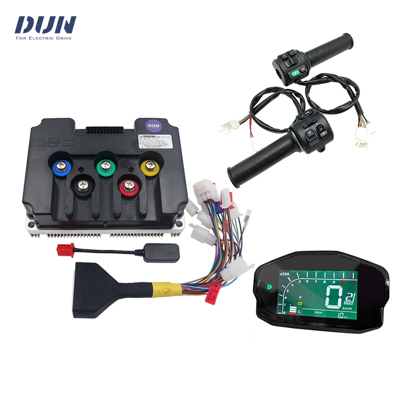

FarDriver ND721000 V2 500A Peak 1000A BLDC HallController Motherboard with One-line DKD Display and T08 Throttle for 6-8KW Motor