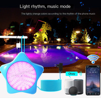 35W RGB Underwater Lights Swimming Pool Light 20W 25W Mobile APP Control No Punching Install Pool Party Decoration Fountain Lamp