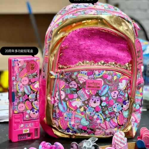 In Stock Original Australia Smiggle Children Student School Bag 20th Anniversary  Pen Case Lunch Bag Girl Birthday Gift