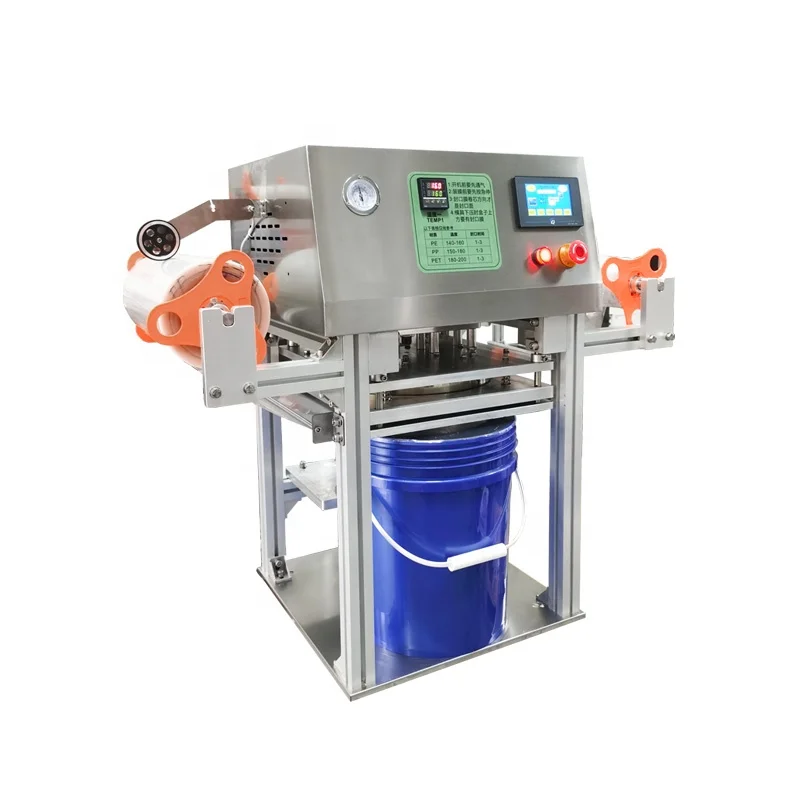 Hot sealing cheese plastic bucket packaging machine