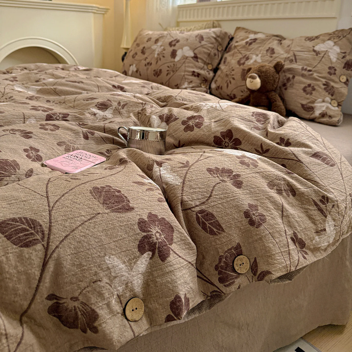 Ins Prinzessin Bettwäsche Set Einfache Floral Bettbezug Kissenbezüge Flache Blatt Einzel Twin Doppel Queen Size Wohnkultur Bettwäsche Set – Detail 2