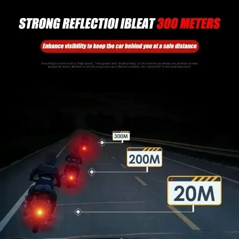 Round Motorcycle Reflectors Safety Self-Adhesive Universal Reflective Pads for Motorcycle Bike Scooter Night Riding Warning Kit