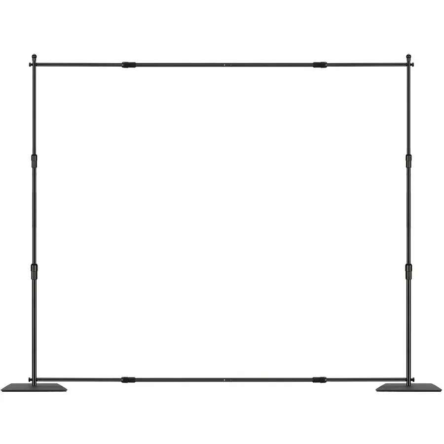 

10ft x 10ft Pipe and Drape Kit Heavy Duty Backdrop Stand with Carbon Steel Base Adjustable Backdrop Support with 6 Clamps and